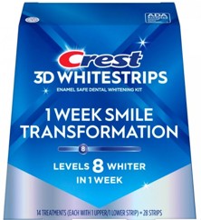 Fogfehérítő matrica Crest 3D Whitestrips 1 WEEK SMILE TRANSFORMATION