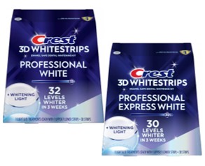 Fogfeh&eacute;r&iacute;tő matrica Crest 3D Whitestrips professional white + led / professional express white + led