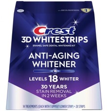 Fogfehérítő matrica Crest 3D Whitestrips ANTI AGING WHITENER