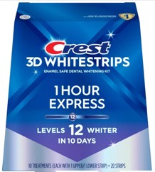 Crest 3D 1-hour Express fogfehérítő matricák Crest 3D 1-hour Express fogfehérítő matricák