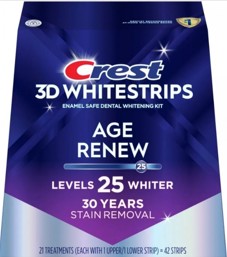 Crest 3D White SUPREME BRIGHT Fogfehérítő matrica Crest 3D Whitestrips AGE RENEW