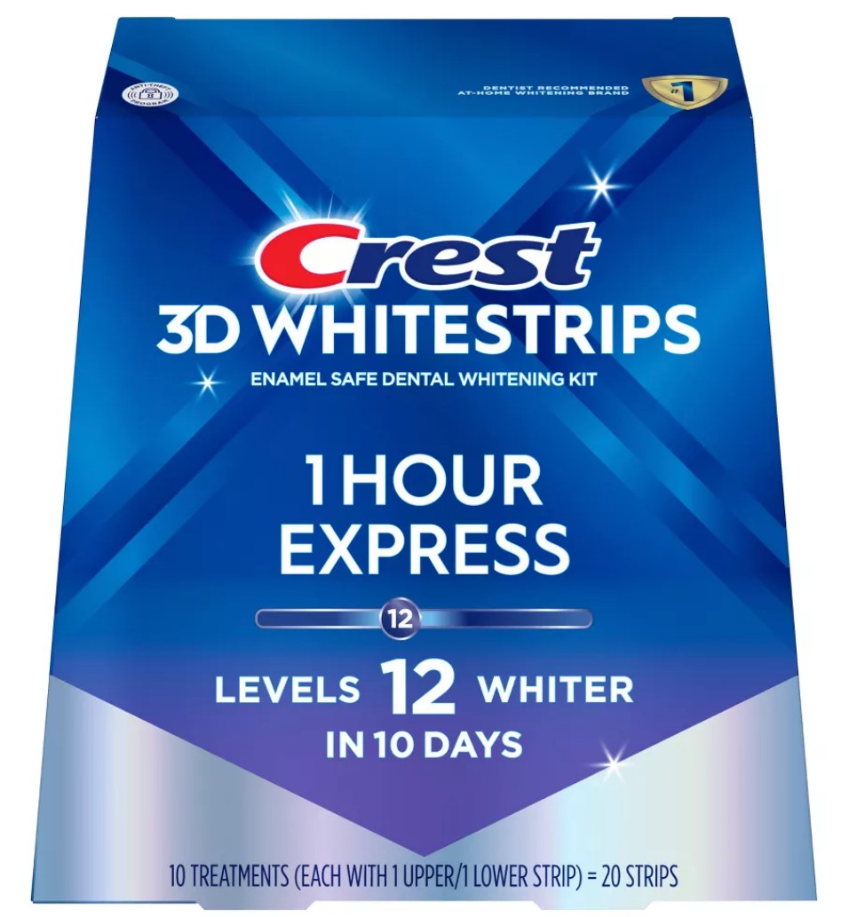 Crest 3D Whitestrips 1 HOUR EXPRESS fogfehérítő matrica