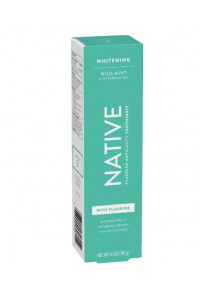 NATIVE Whitening Wild Mint & Peppermint Oil fehérítő fogkrém fluoriddal