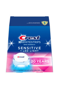 Fehérítő matricák Crest 3D Whitestrips SENSITIVE + LED LIGHT fehérítő lámpával