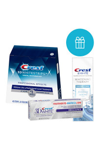 Crest Professional Effects fogfehérítő matrica + 2 x fehérítő fogkrém