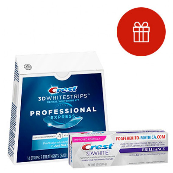 Kedvezményes csomag: Professional EXPRESS fogfehérítő matricák & BRILLIANCE fogkrém