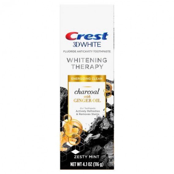 Crest 3D WHITE CHARCOAL Ginger Oil fekete fehérítő fogkrém