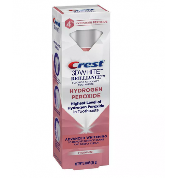 Crest 3D White BRILLIANCE 4% Hydrogen Peroxide fehérítő fogkrém