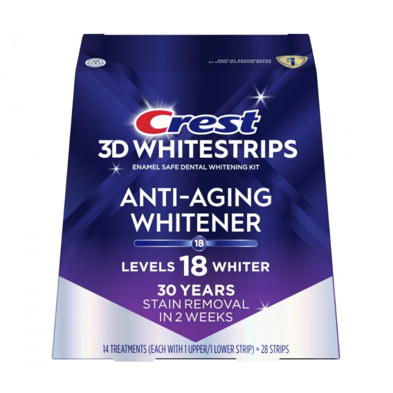 Crest 3D Whitestrips ANTI-AGING WHITENER fogfehérítő matrica