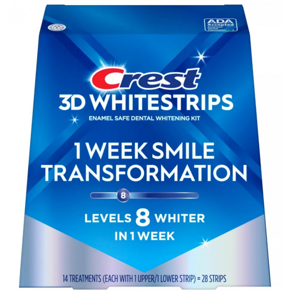 Crest 3D Whitestrips 1 WEEK SMILE TRANSFORMATION fogfehérítő matrica