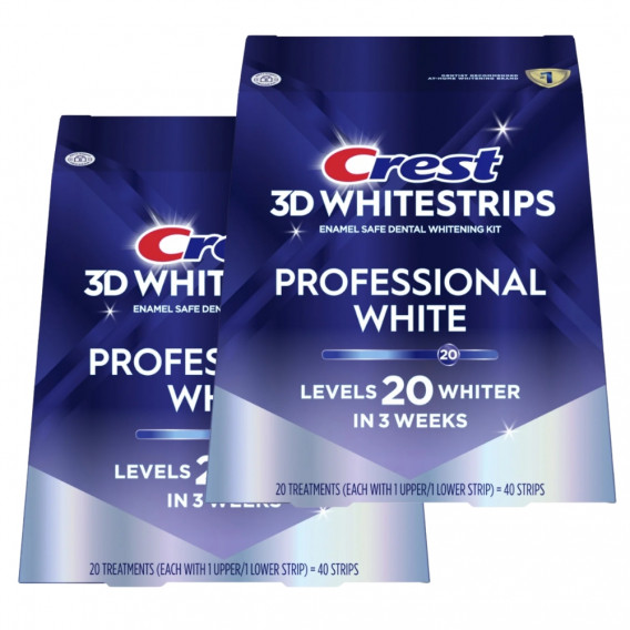 Előnyös dupla csomagolásos Crest 3D Whitestrips PROFESSIONAL WHITE
